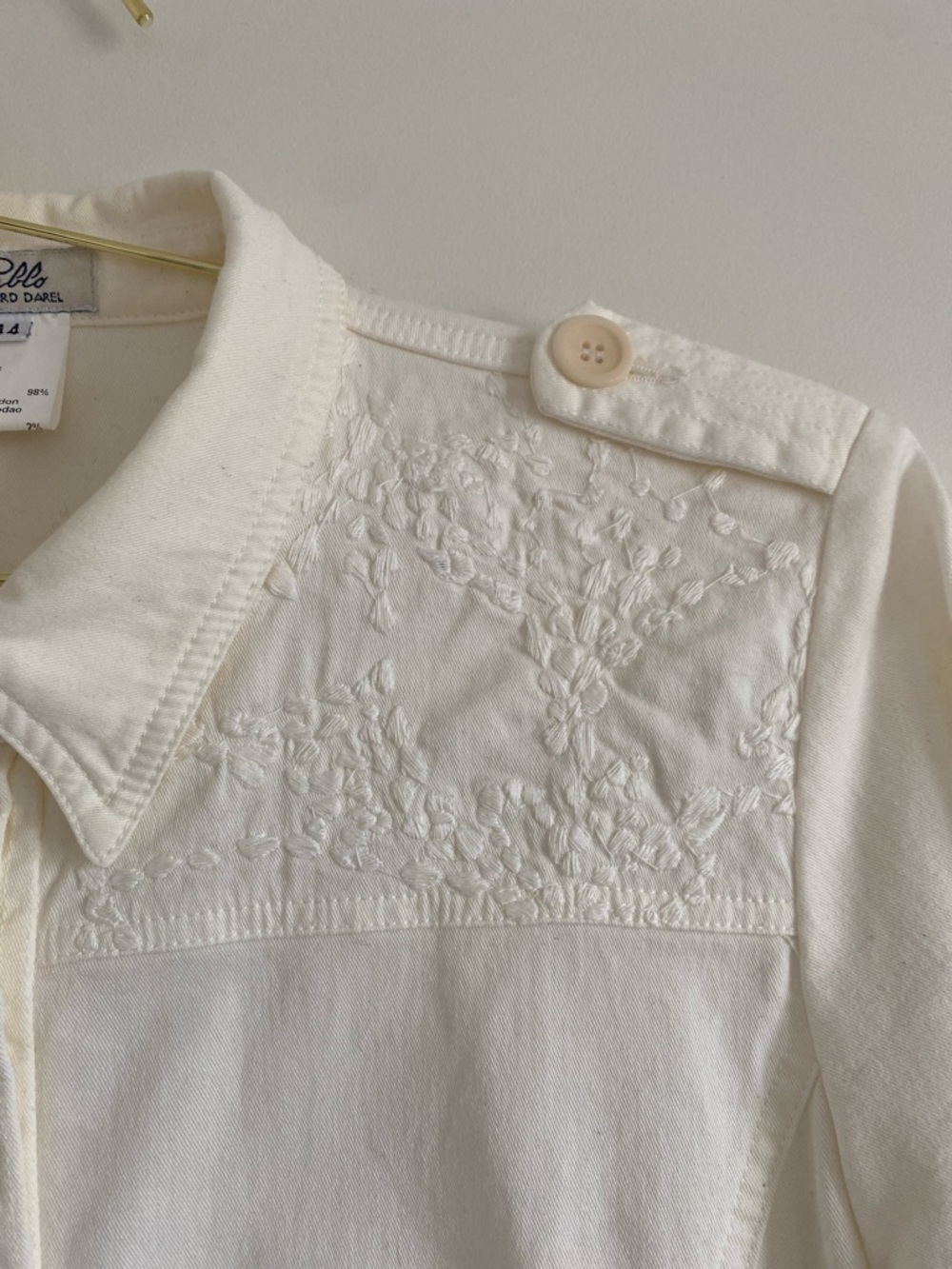 Gérard Darel Embroidered Utility Jacket | Cotton Twill | Size 44 - Picture 8 of 9
